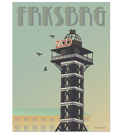 Vissevasse Plakat - 30x40 - Frederiksberg - Zoo T?rnet