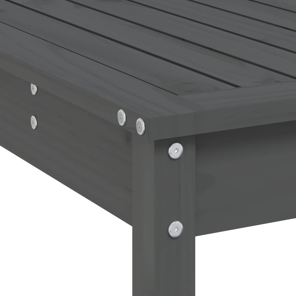 Ensemble de bar de jardin 9 pcs gris bois de pin massif