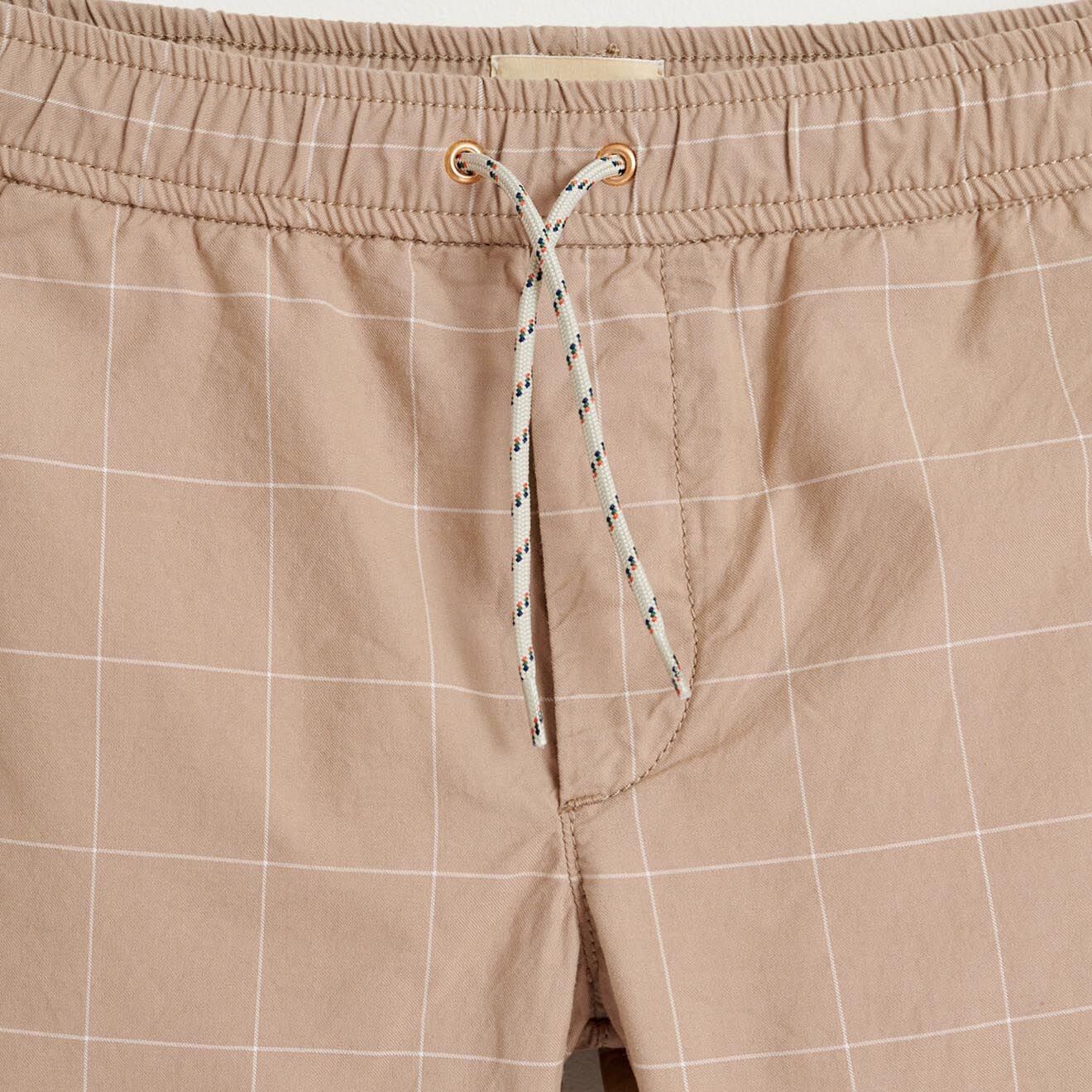 Bellerose Pantalon Pharel en Toile de coton à carreaux  beige