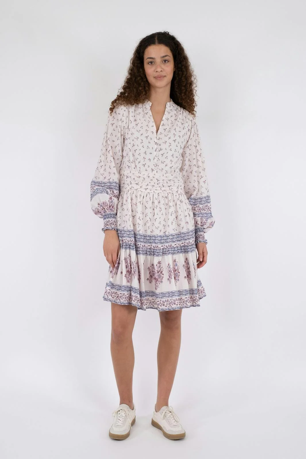 Neo Noir Malti Mini Border Dress ash rose