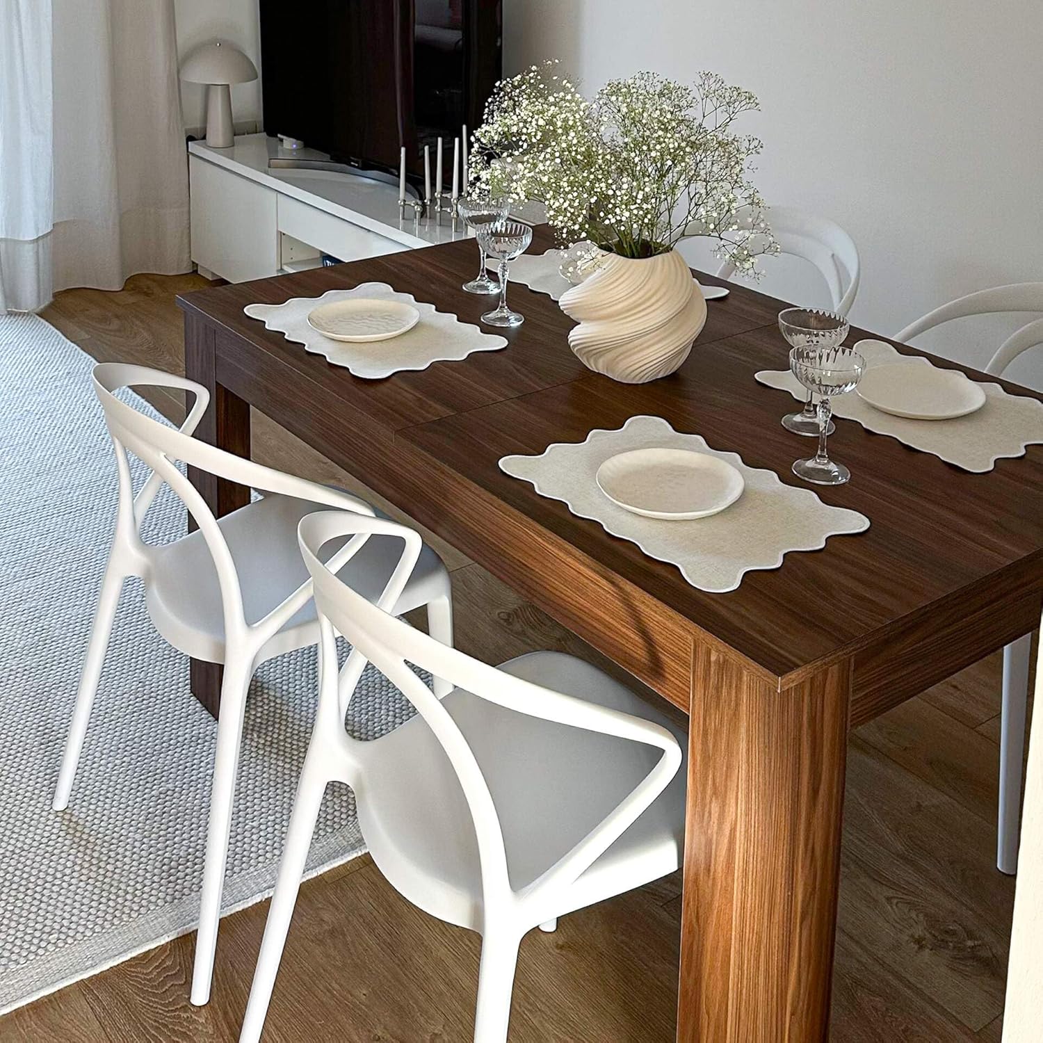 Mobili Fiver, Easy, ausziehbarer Esstisch, 140(220)x90 cm, Nussbaum Canaletto, Made In Italy