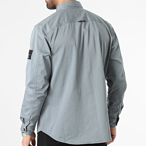 Chemise Manches Longues Monologo Badge Relax 3255 Gris Anthracite
