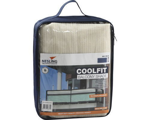 Coolfit balkonbekleding, gebroken wit, 80x500 cm