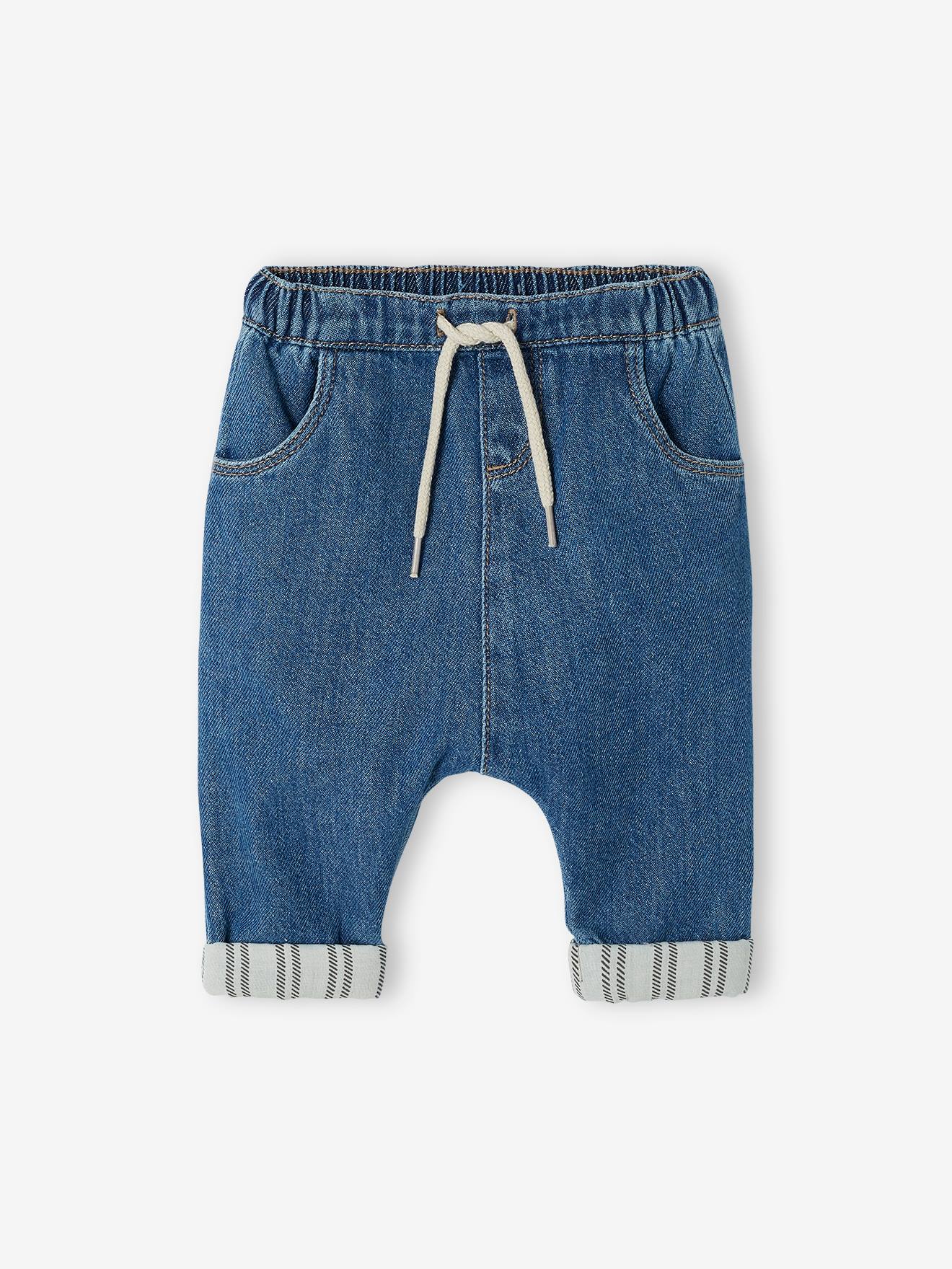 Calça jeans para bebês, jeans natural