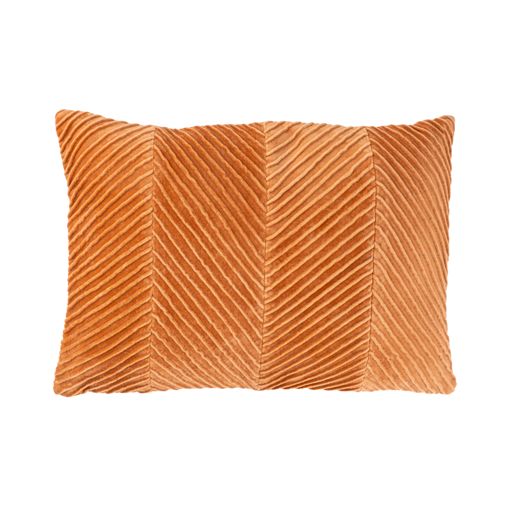 Sierkussen velours Tucked allover orangebrass 35x50 cm