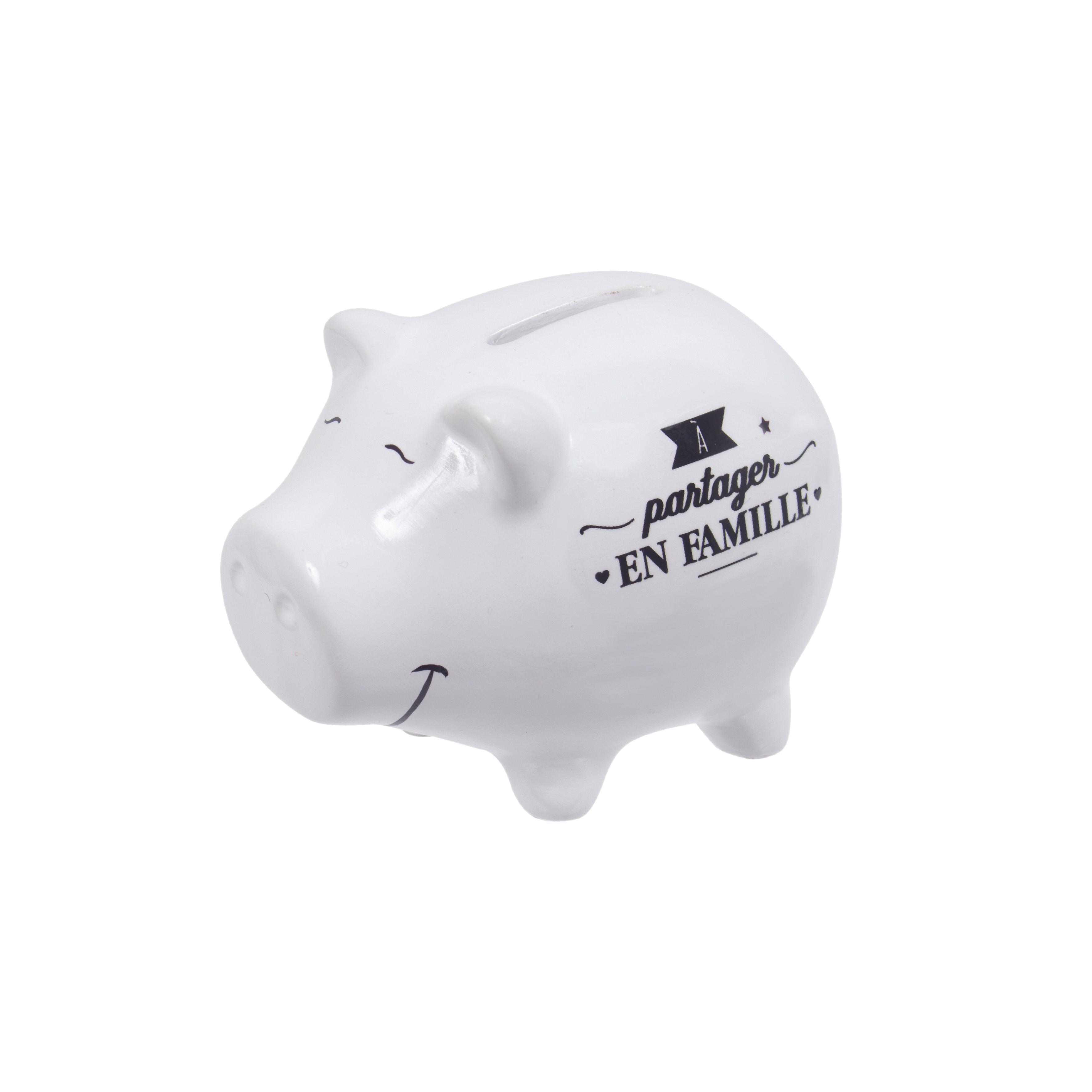 TIRELIRE COCHON FAMILLE