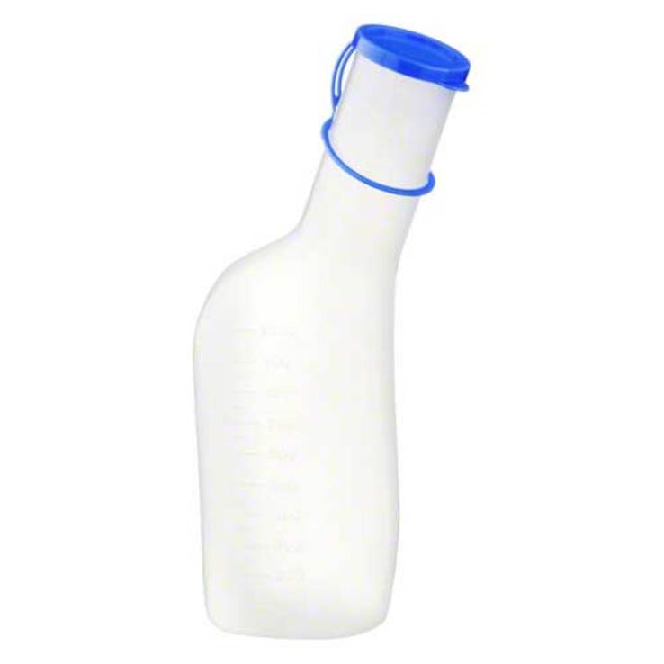 Urinflasche Kst.Männer mit Verschl.1000ml milchig, 1 St