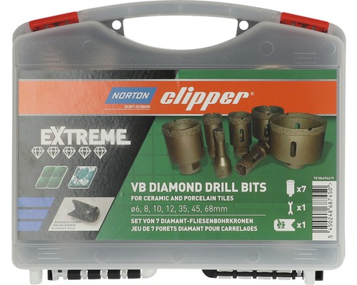 Norton Clipper Diamantboorkoffer Extreme Ø6-68 mm