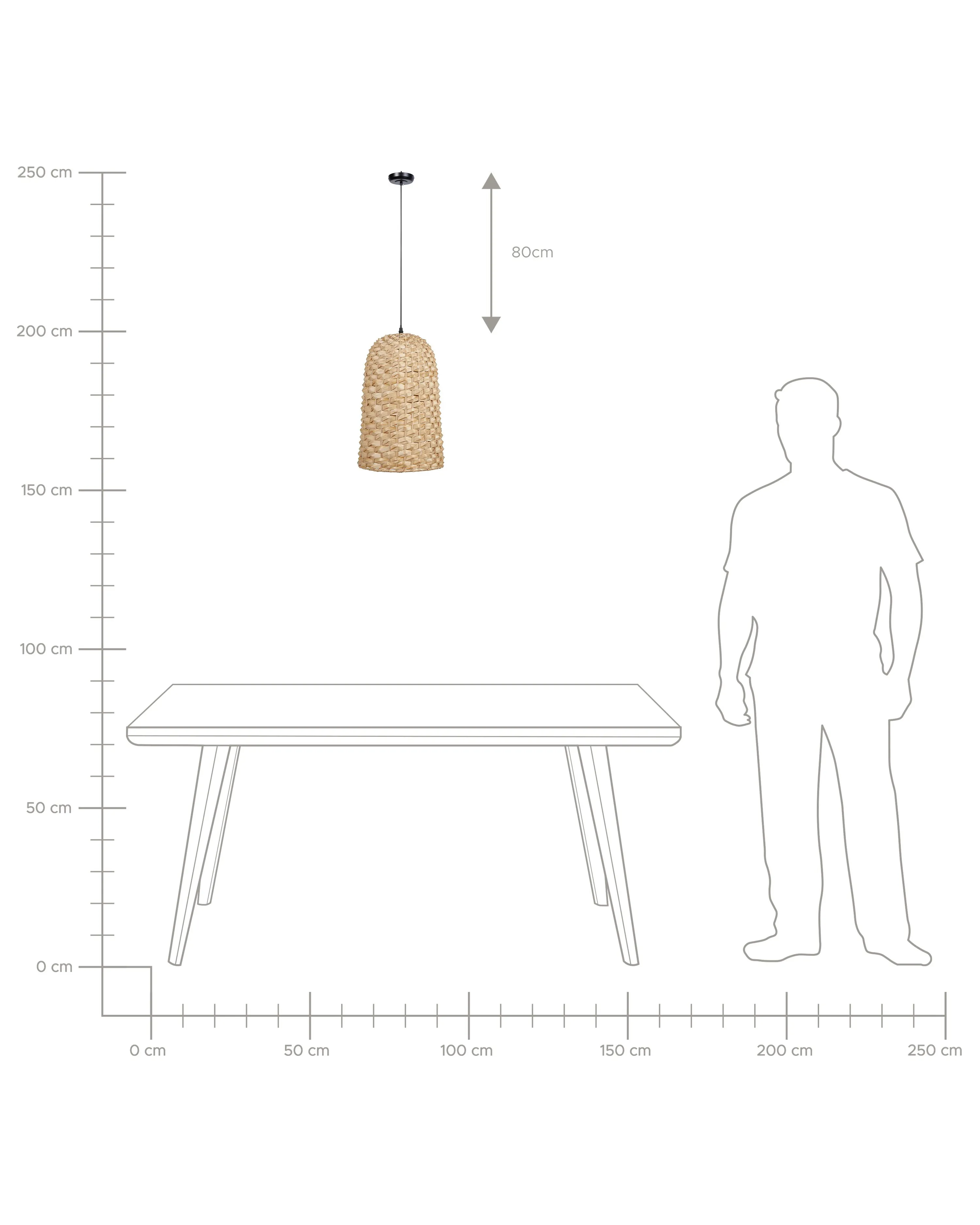 Hanglamp KERIO Bamboehout Natuurlijk