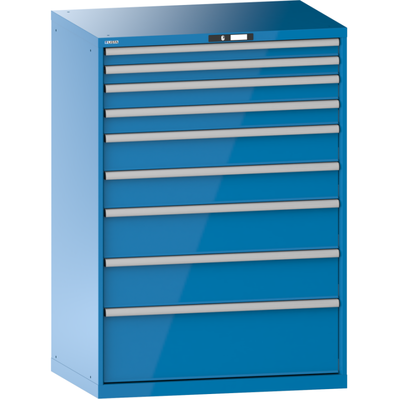 Armoire à tiroirs Lista 54 x 36E  H 145 x L 102,3 x P 72,5 cm 9 tiroirs Key Lock