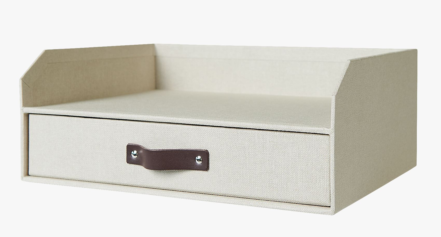 Brevkurv a4 med skuff natur - 33,5x25,5x13 cm