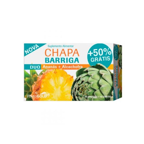 Chapa Barriga Duo Ananás e Alcachofra 20 ampolas   OFERTA 10 ampolas