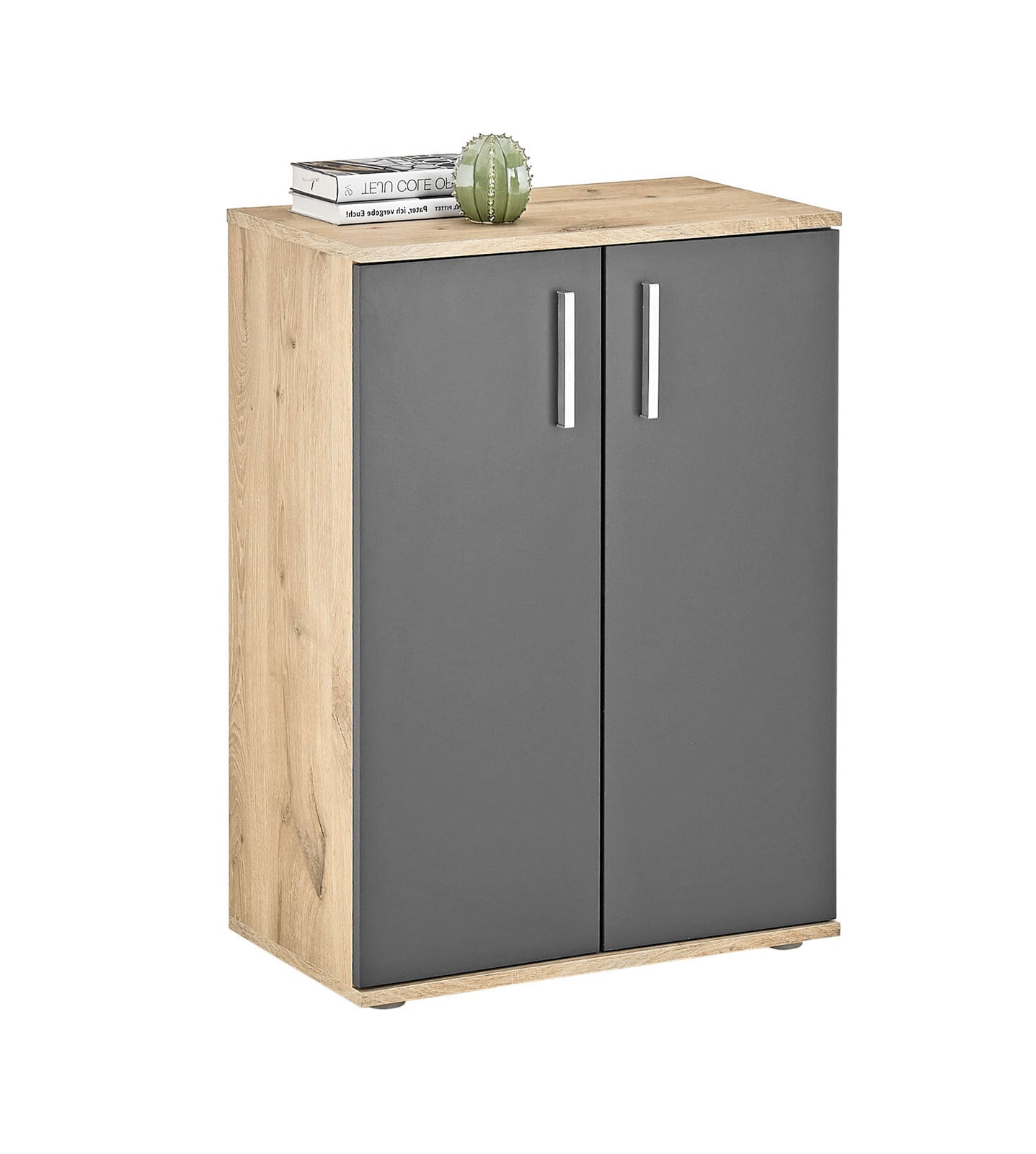 Kommode Vanni1 60 x 84 cm Viking Oak-Dekor/Grau