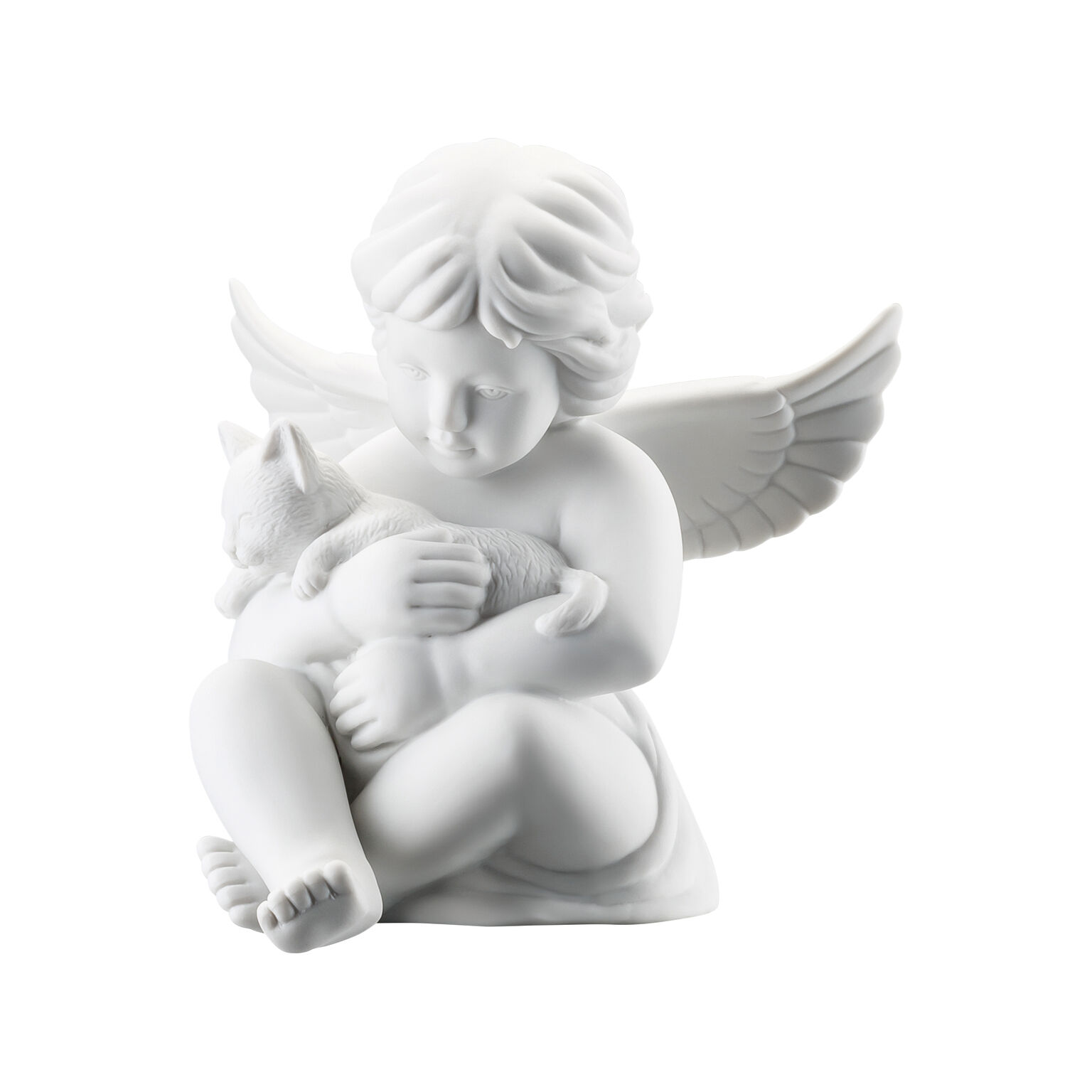 Angels Weiss matt Engel mit Katze