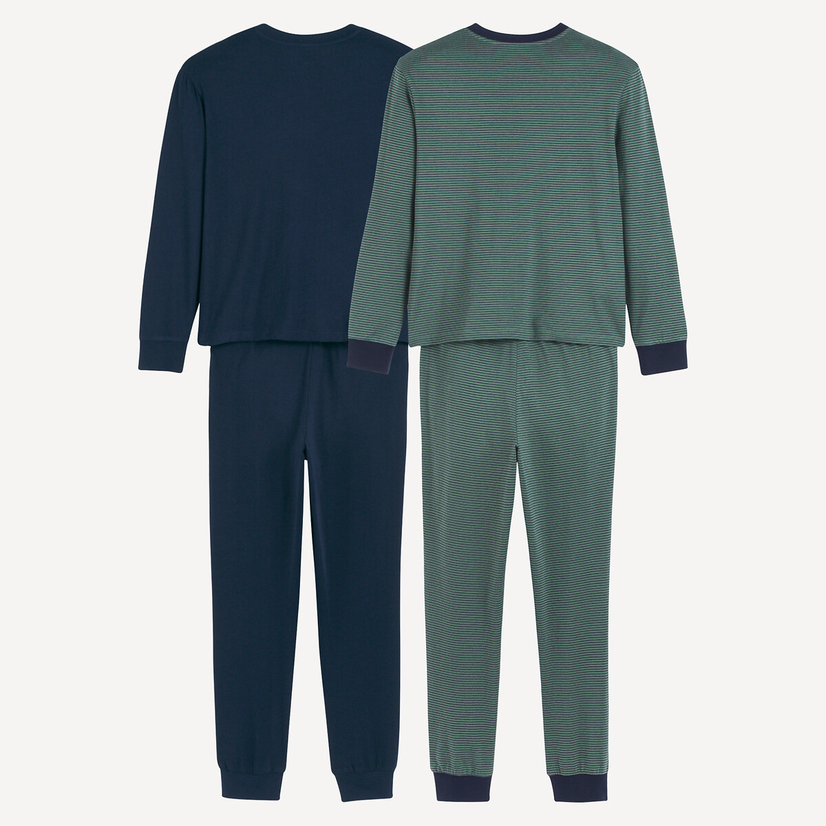 COLEÇÃO LA REDOUTE<br>Conjunto de 2 pijamas de malha com fecho de botão no pescoço