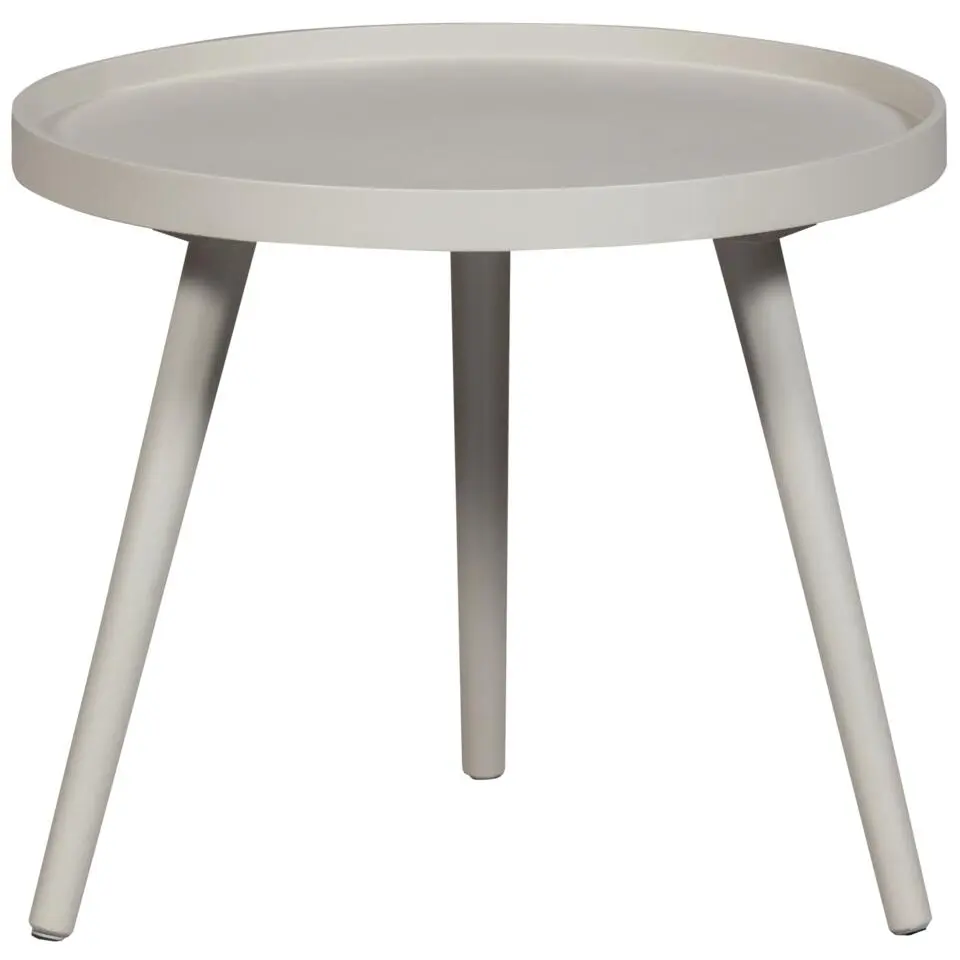 WOOOD Mesa Bijzettafel M - Hout - Zand - 45 cm x Ø45