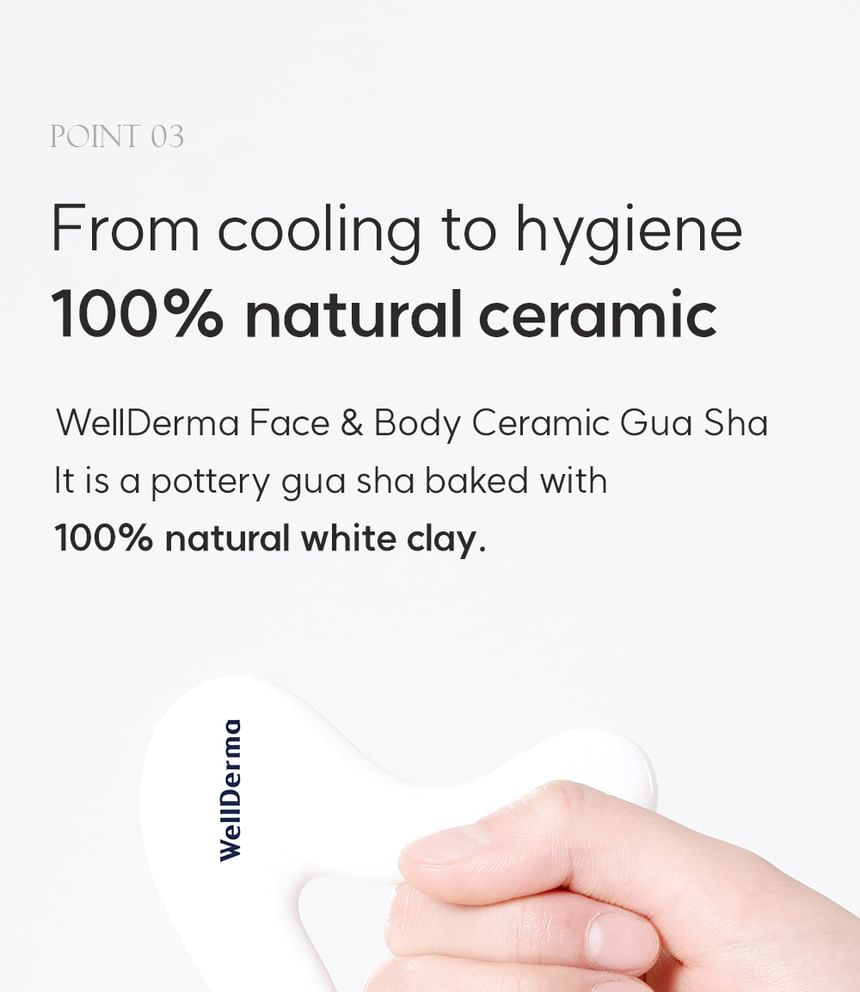 WellDerma - Keramische Gua Sha voor gezicht en lichaam