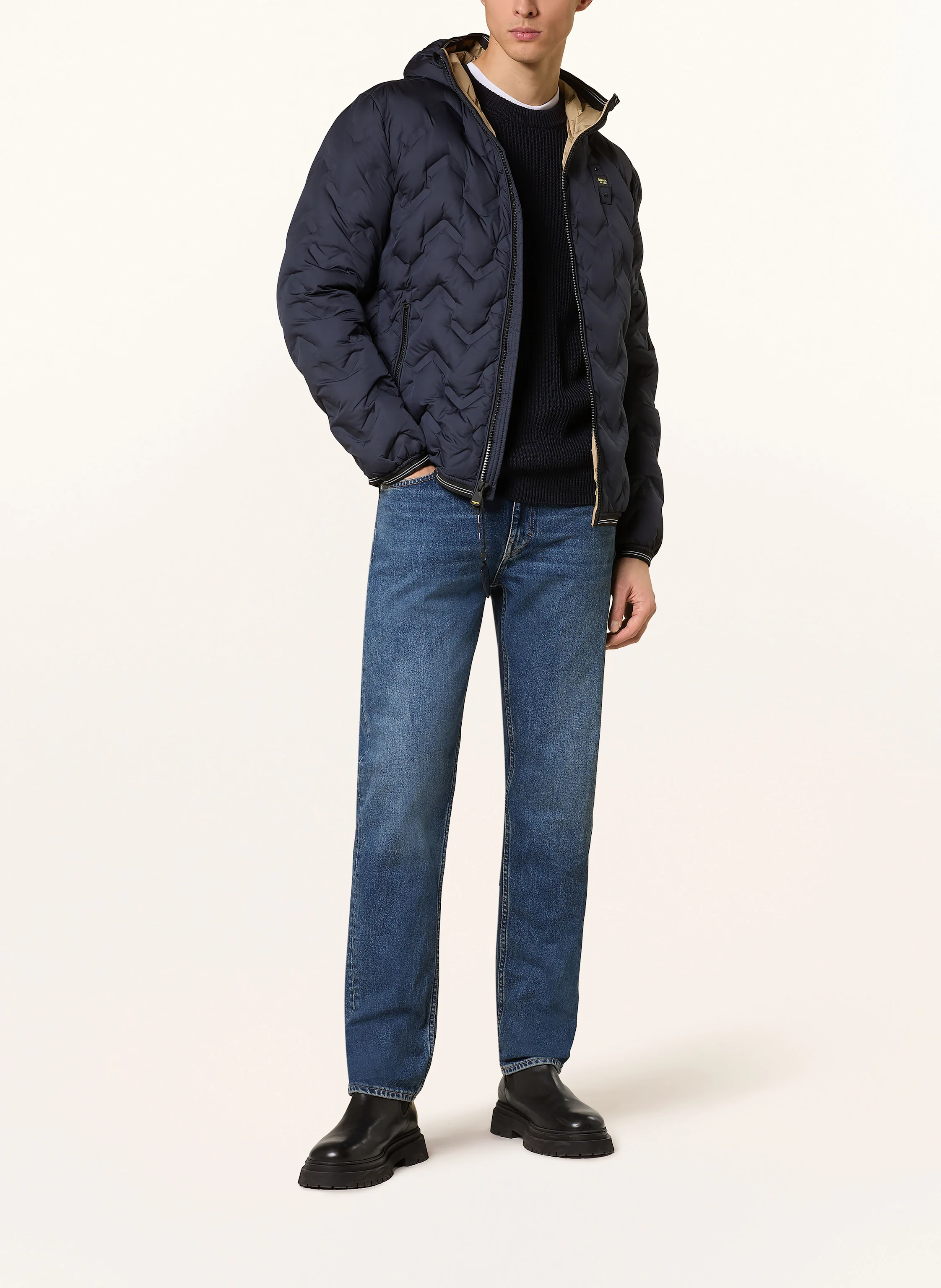 Blauer Lightweight-Daunenjacke