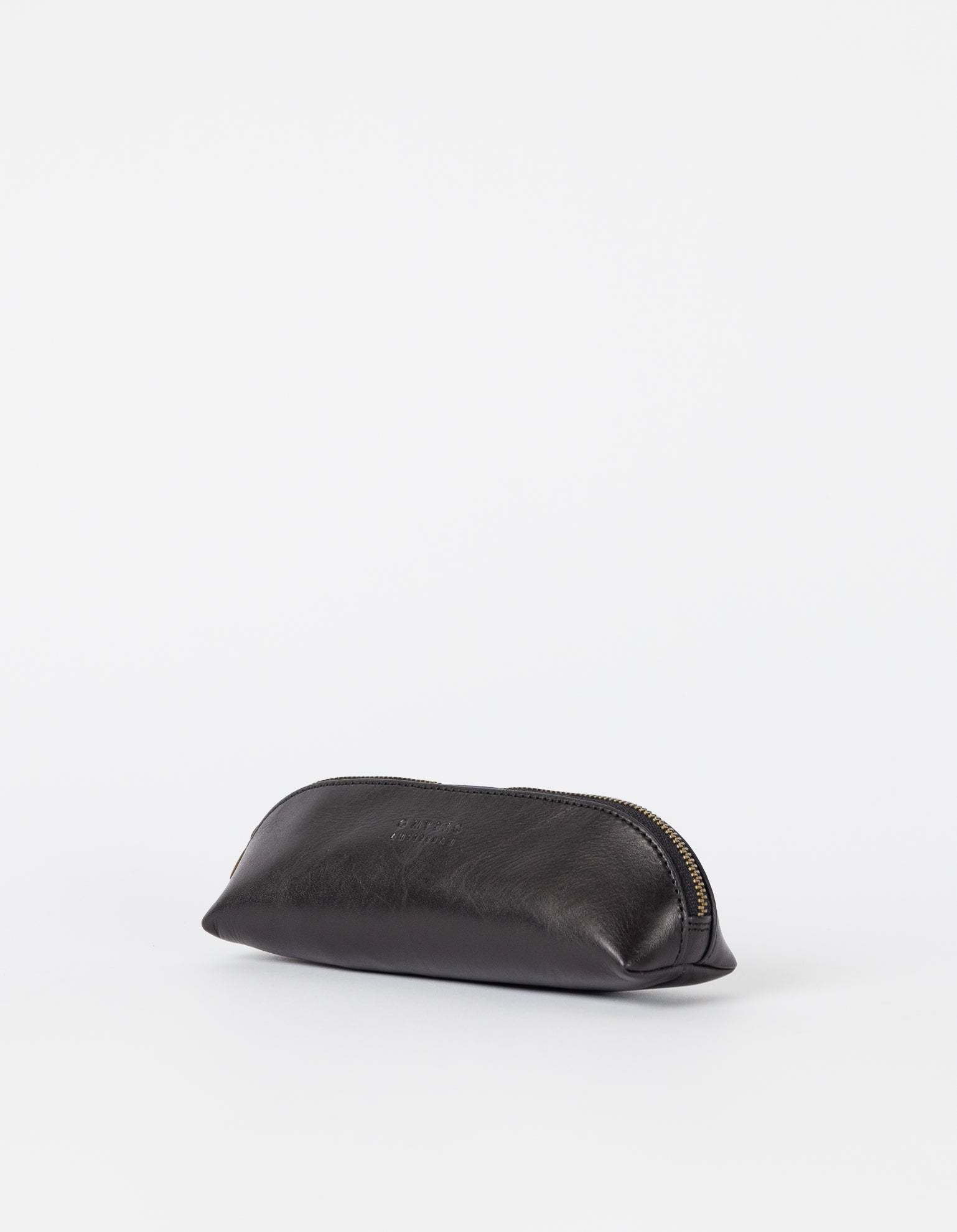 Pencil Case Small - Black Classic Leather