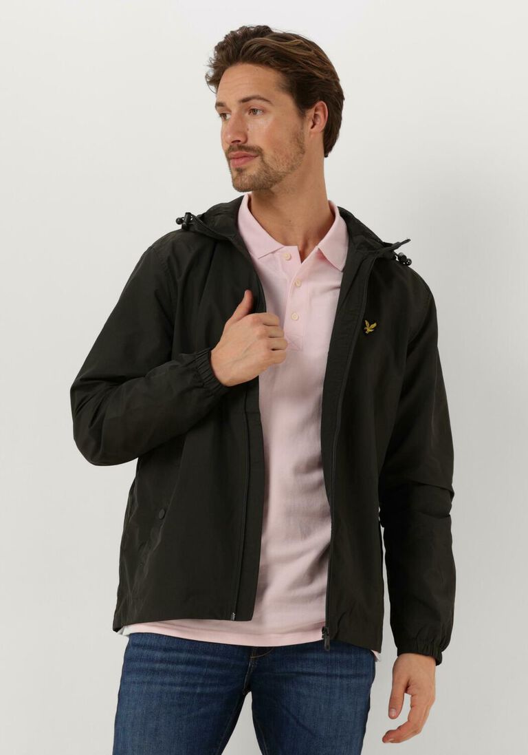 LYLE & SCOTT donkergrijze lyle & scott jack zip through hooded jacket
