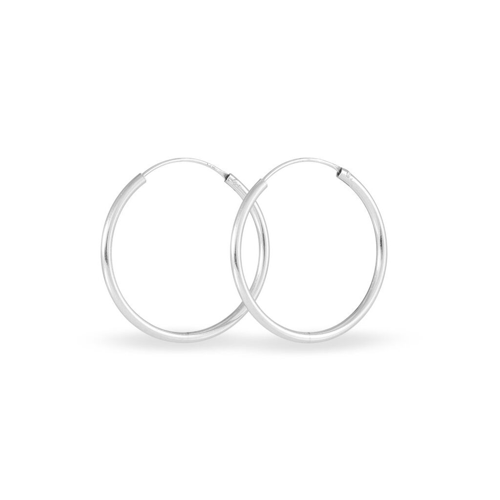 Créoles Argent Blanc Olympia