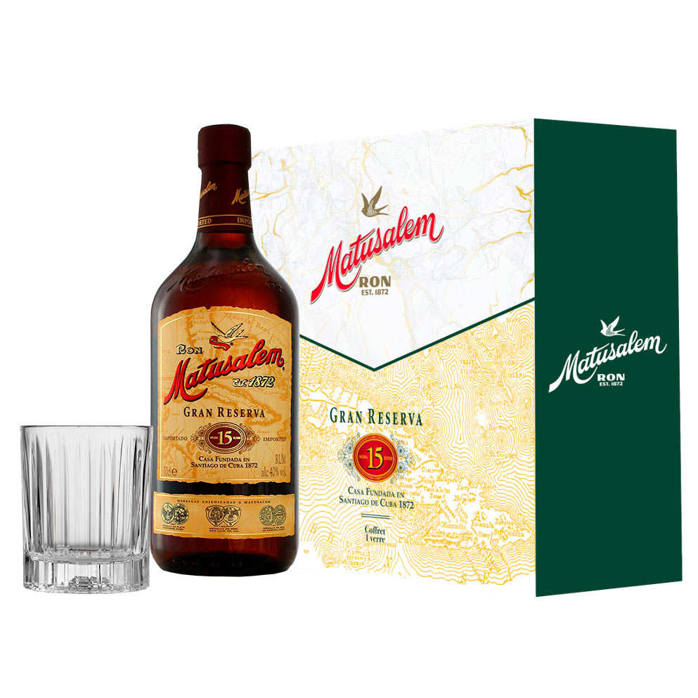 Coffret cadeau Rhum Matusalem 15 ans 1 verre