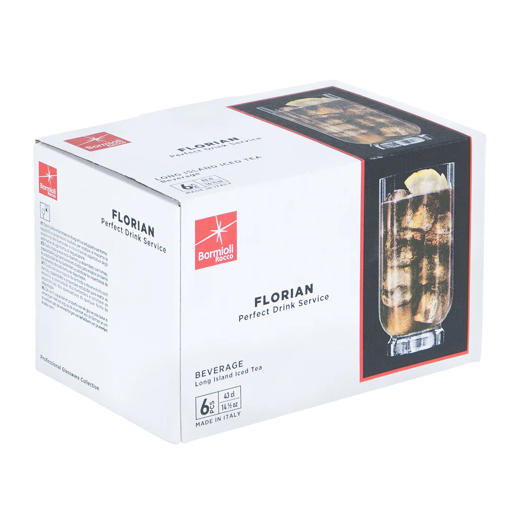 Boîte de 6 Gobelets hauts Florian 30 cl Bormioli Rocco