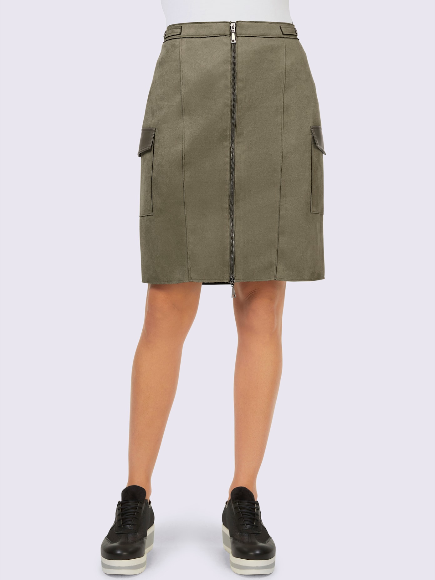 Jupe imitation cuir velours douce