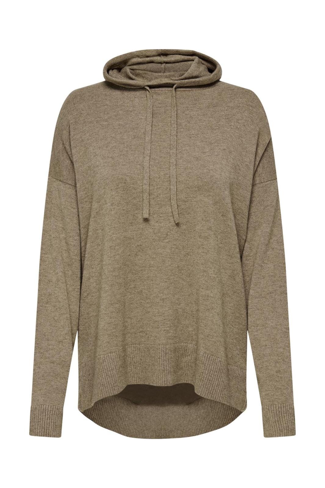 Only Onlibi Ls Loose Long Hood Cc Knt 4519295 malt ball melange