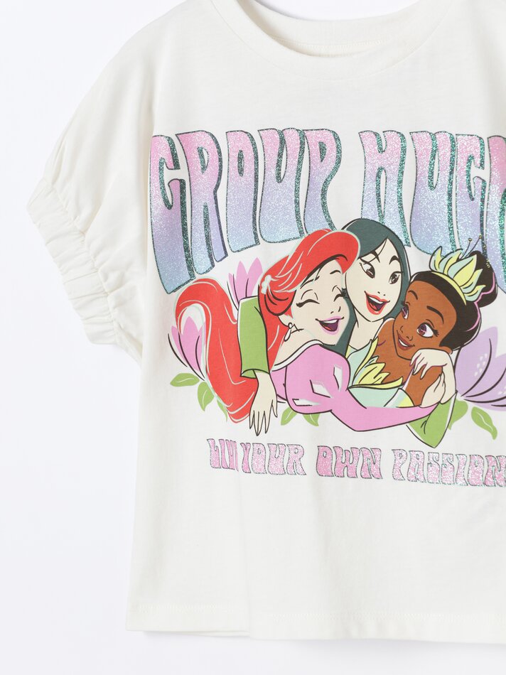 Camiseta com estampa de princesa ©DS - Off-White