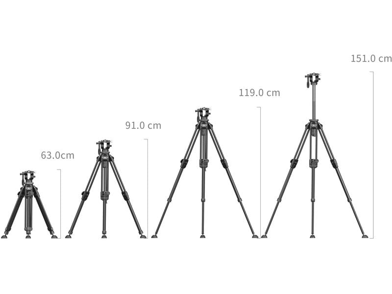 Smallrig Leichtes Video-Stativset aus Kohlefaser AD-50 Pro Video-Stativset aus Kohlefaser