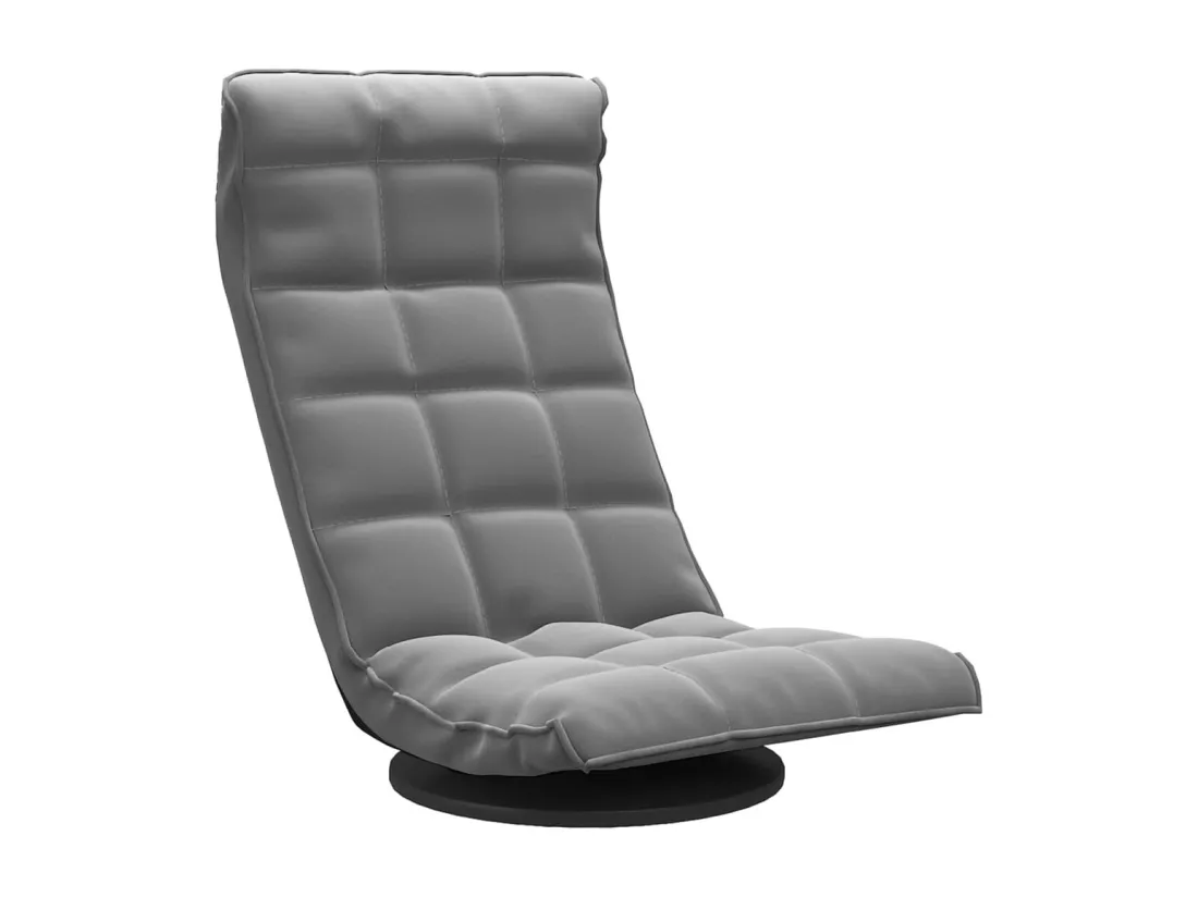 Chaise de sol pivotante Gris foncé Velours