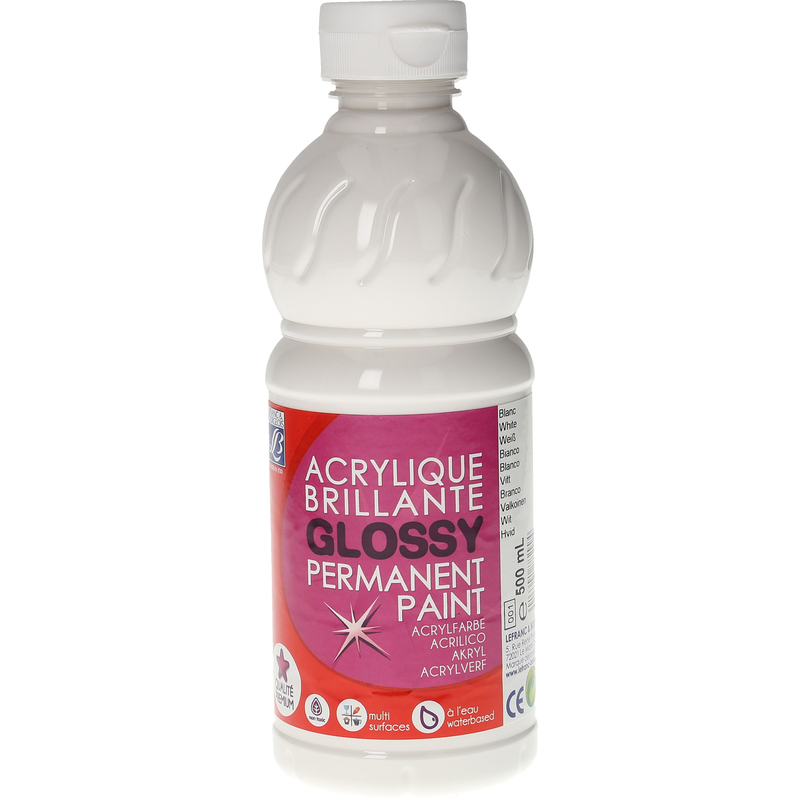 Lefranc & Bourgeois Acrylfarbe Glossy, 500 ml, weiss, 1 Stück