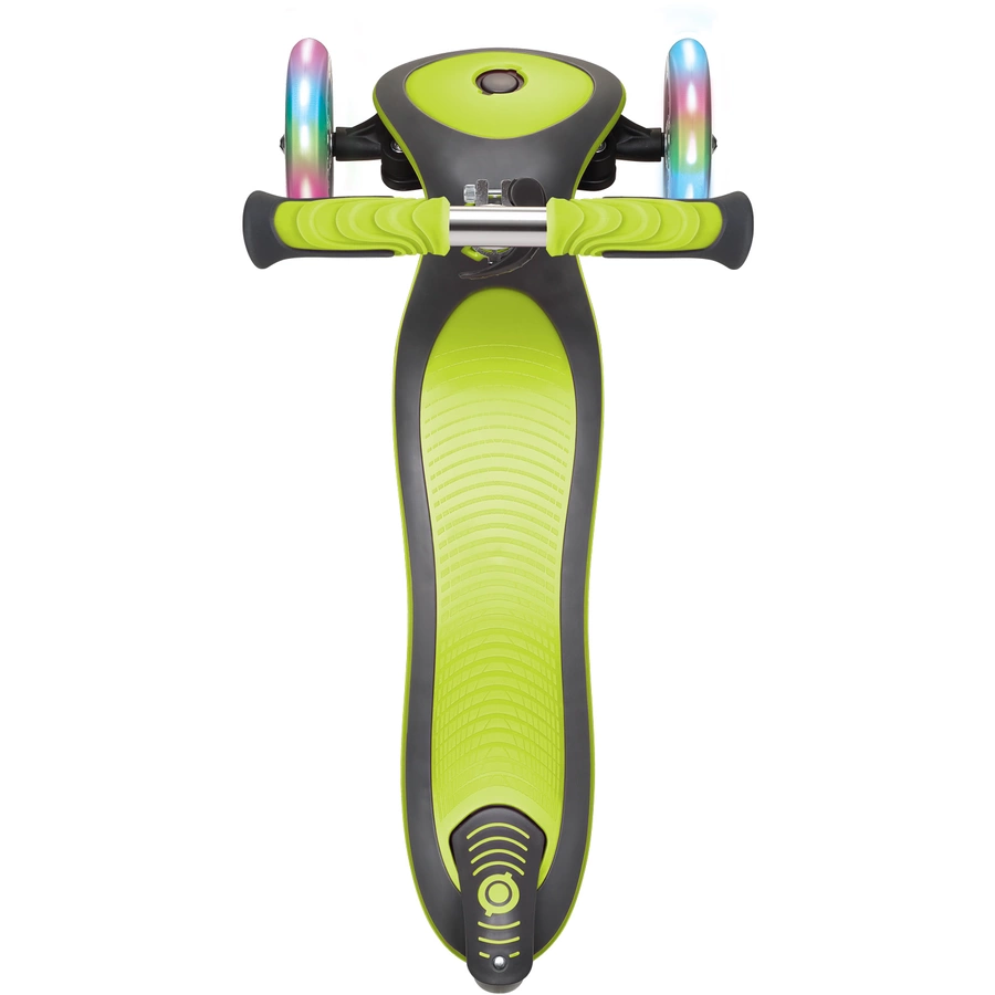 GLOBBER Scooter ELITE DELUXE LIGHTS mit Leuchtrollen, lime grün
