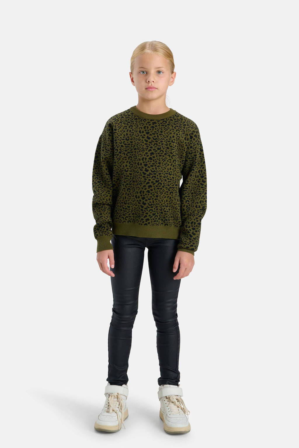 Shoeby coated high waisted tregging zwart