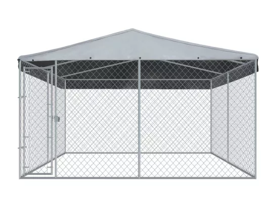 Chenil extérieur cage enclos 382 x 382 x 225 cm 02_0000454