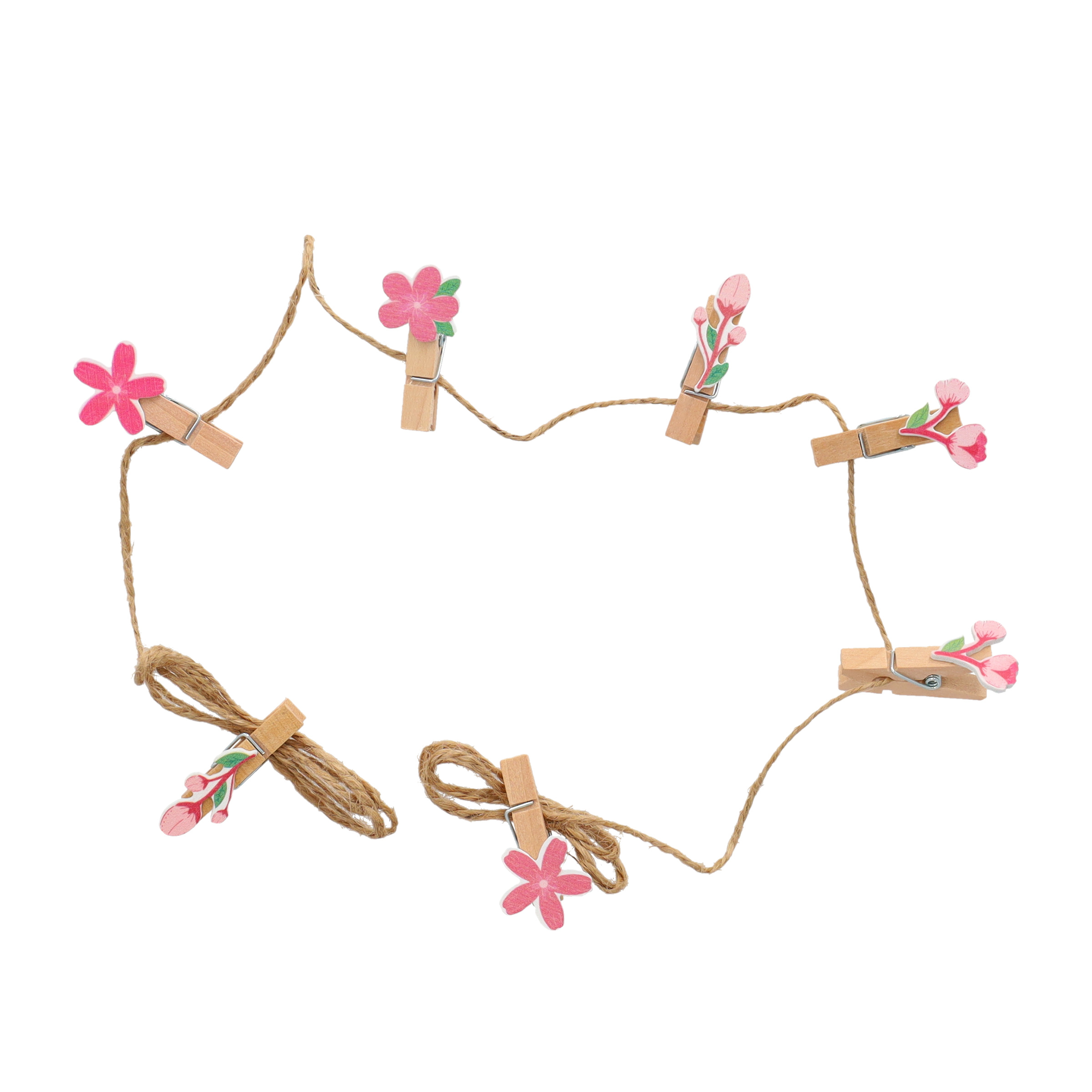 (30er Set) 4cm Holz Klammern DIY Bastel Deko Wäscheklammern - Blumen