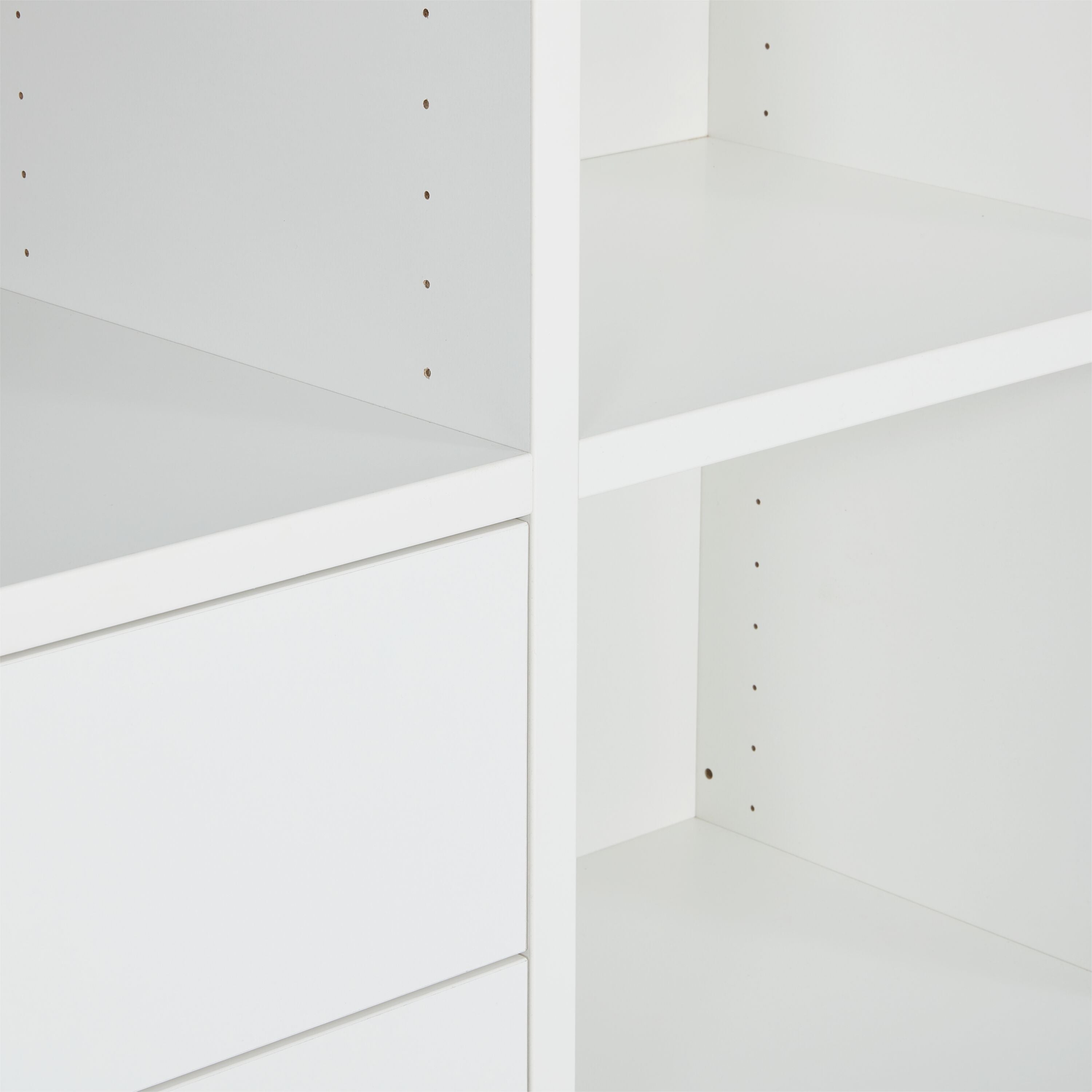 TARA Regal - Weiss / Eiche / B: 160.0 cm x T: 33.0 cm x H: 147.0 cm