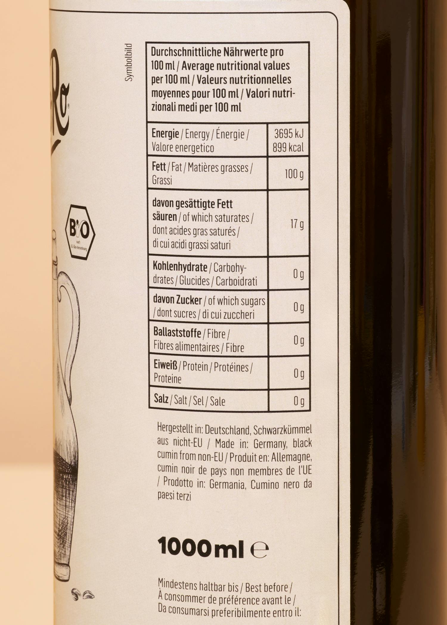Bio Schwarzkümmelöl 1 L