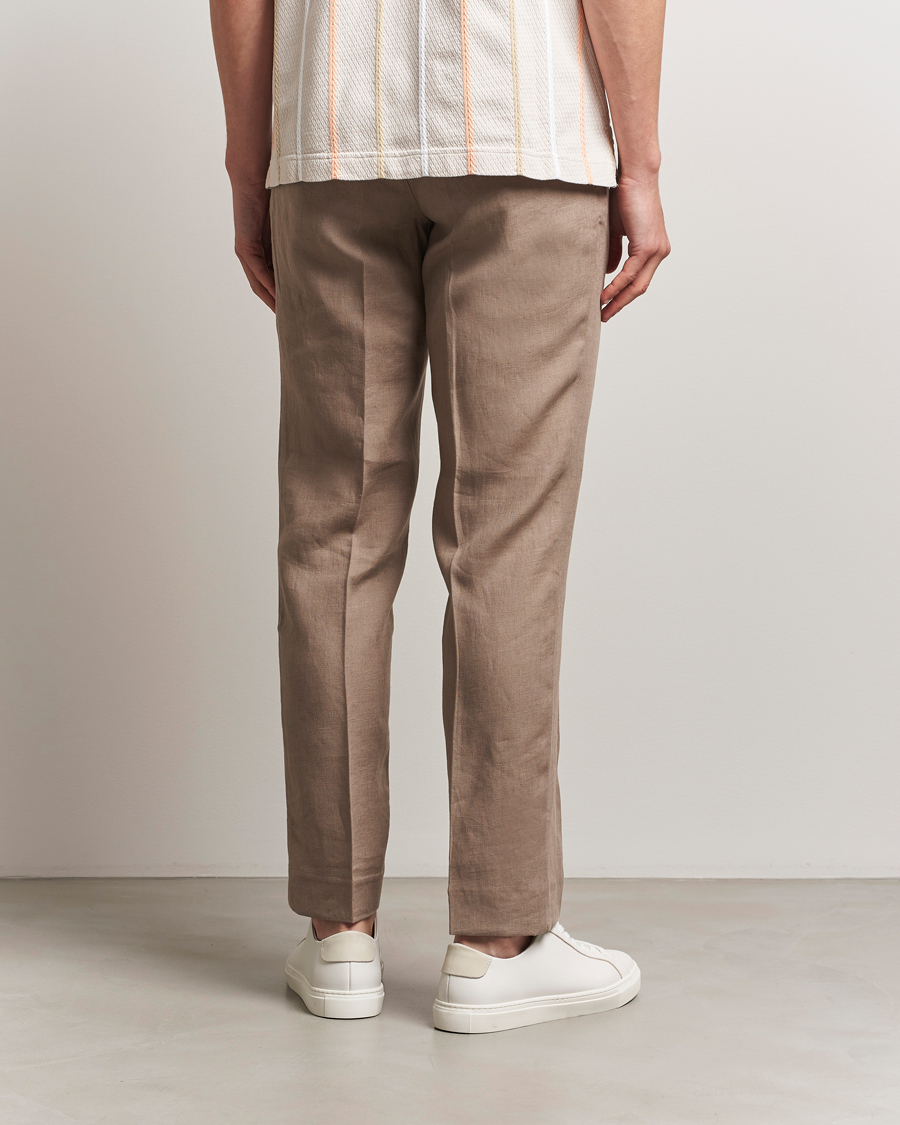 J.Lindeberg Soren Drape Linen Pants Nutmeg