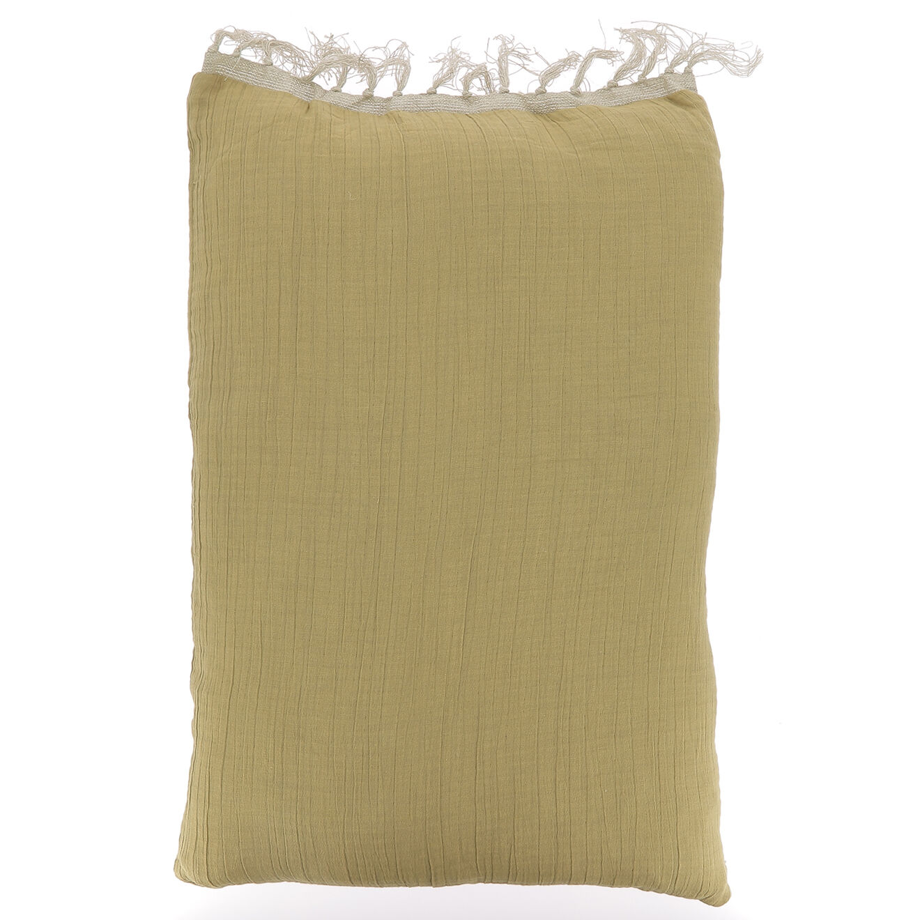 En Fil d'Indienne Housse de coussin Wavy tabac - 50x75 cm