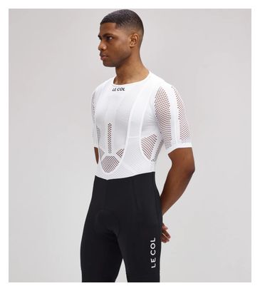 Sous Maillot Manches Courtes Unisexe Le Col Mesh Pro Blanc