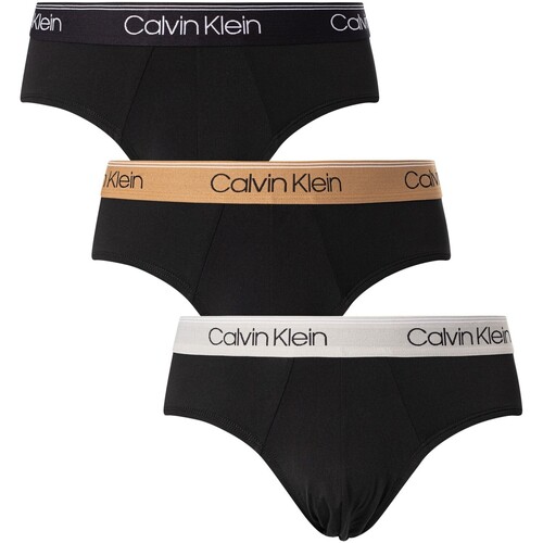 Calvin Klein Jeans - Pack De 3 Calzoncillos Elásticos De Microfibra Para Cadera Negro