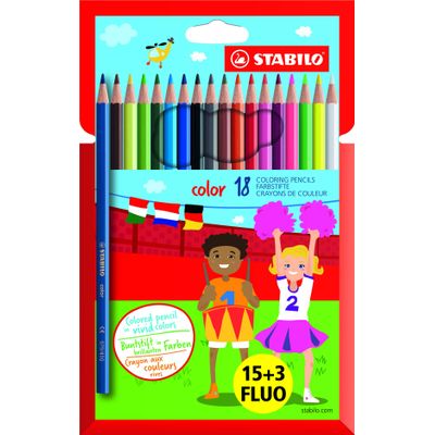 STABILO Color - 18 Crayons de couleur