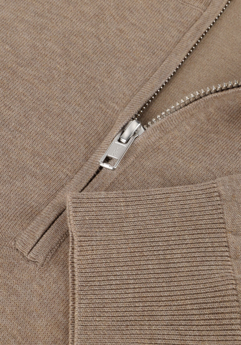 PROFUOMO beige profuomo trui pullover half zip