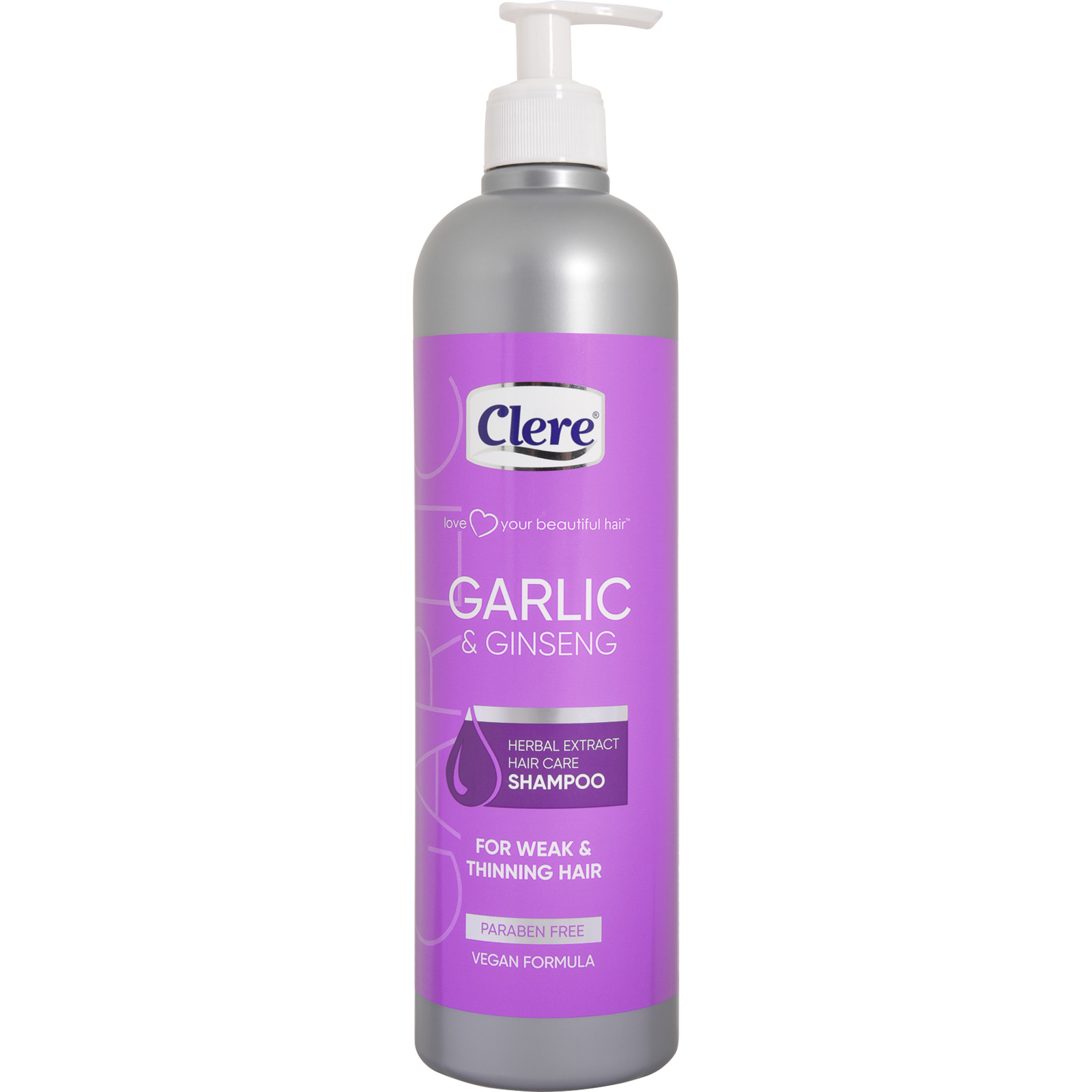 Clere Shampoo Garlic & Ginseng 700 ml