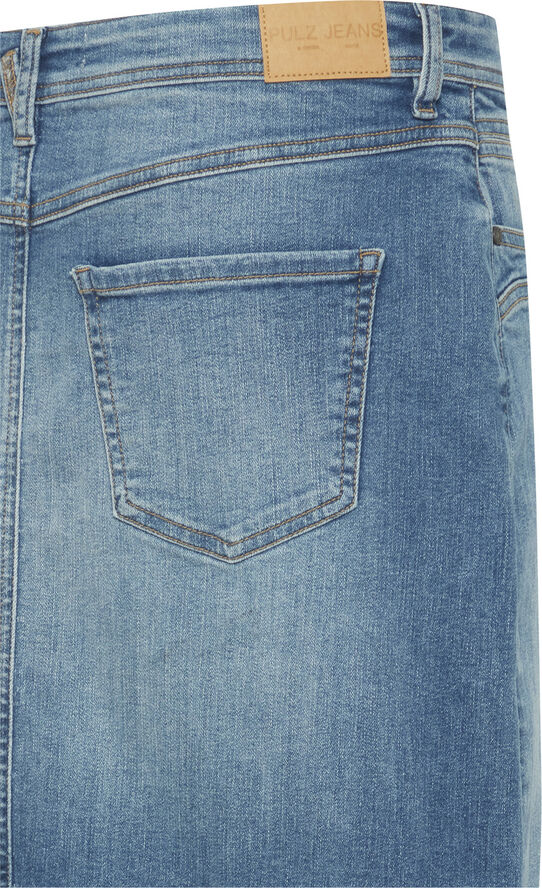 PULZ Jeans PZKATJA HW Skirt Dark blue denim