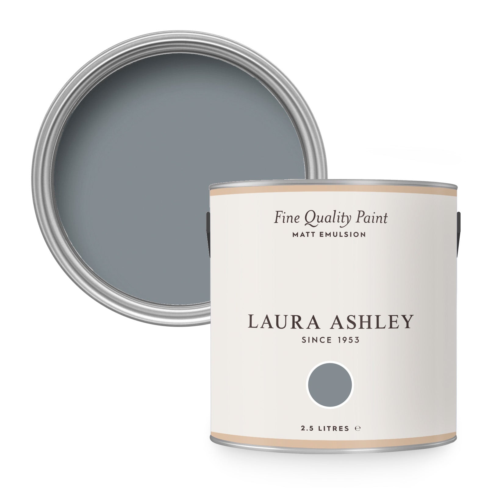 Laura Ashley Muurverf Mat 2.5L Dark Slate Grijs