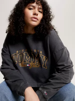 Moletom cropped Curve Varsity