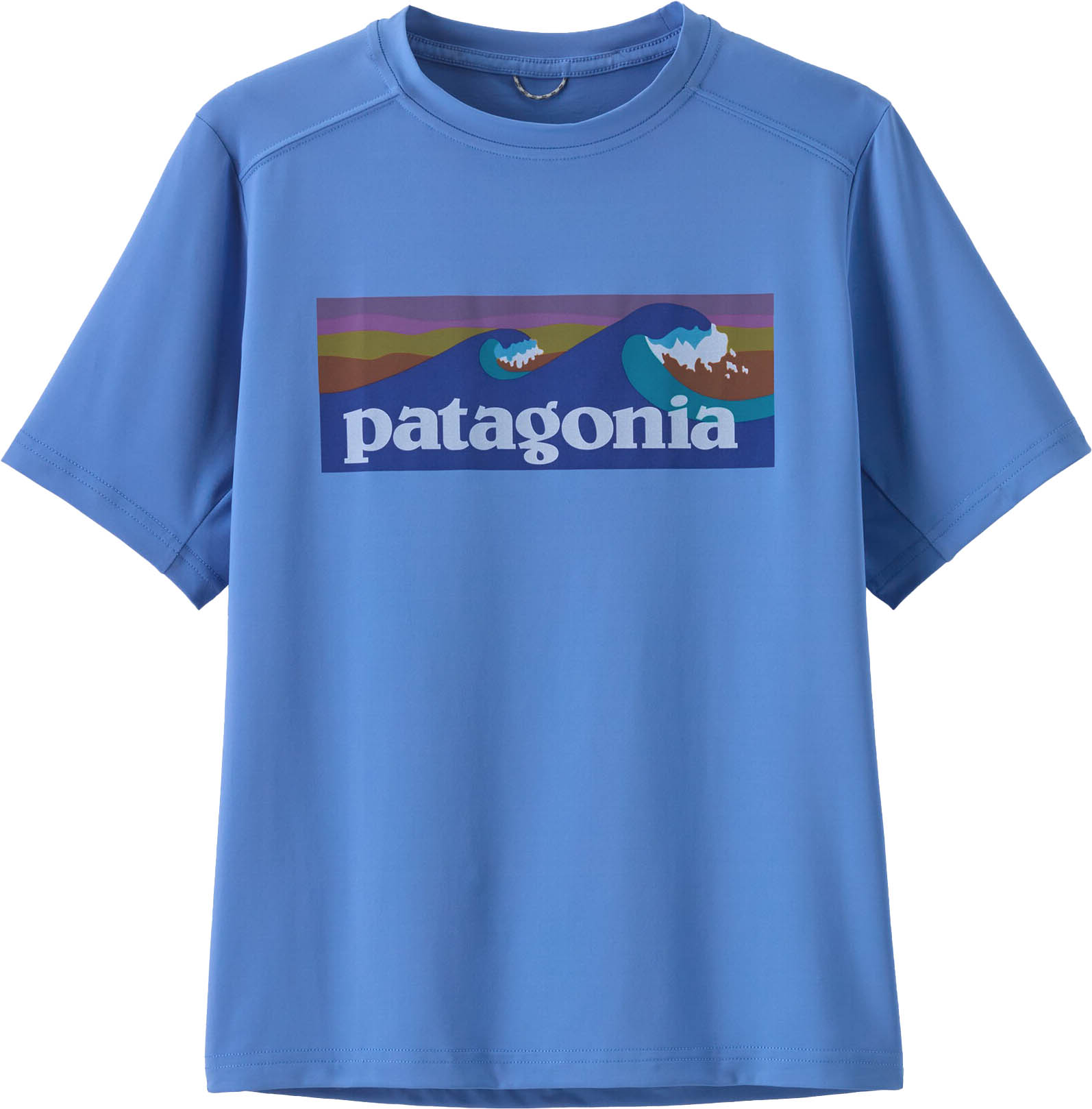 Capilene Silkweight T-Shirt Barn Boardshort Logo: Abundant Blue